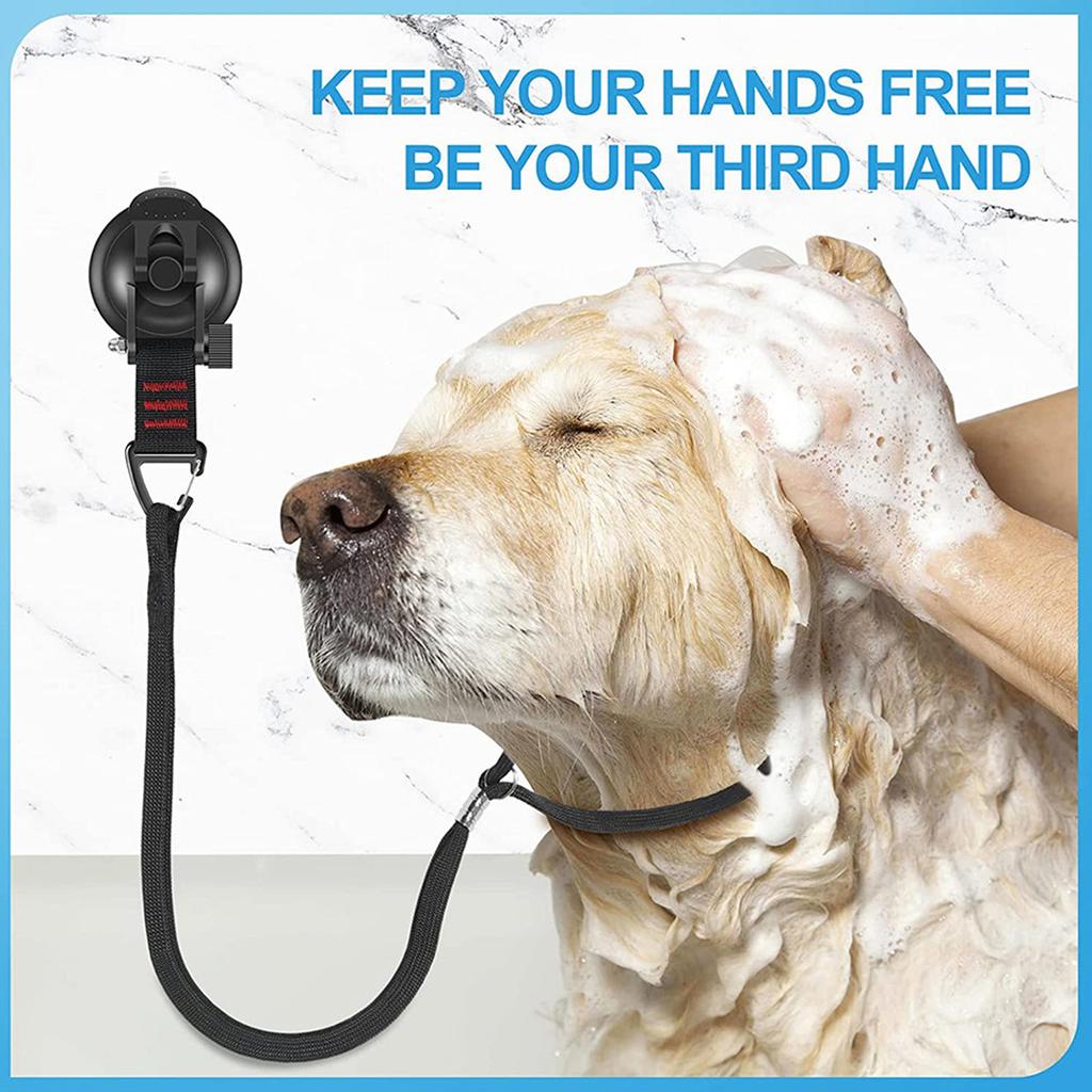 The Cat And Dog Bathing Lanyard With Suction Cup Can Be Adjusted To Fix The Cat Safety Rope, Which Is Used For Pet Shower, Bathing And Grooming