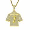 HNSP Lionel Messi Cristiano Ronaldo Jersey Pendant Chain Necklace For Men Boy Soccer Fan Gifts Football Zircon Accessories