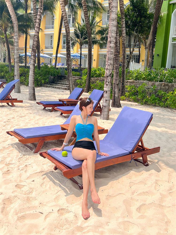 Korean 2024 Slimming Halterneck Tummy-Concealing Two-Piece Swimsuit