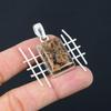 Daughters Day Deal 925 Silver Rectangle Stick Agate Stone Trendy Pendant Jewelry