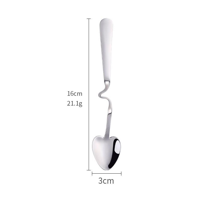 2026 Cup Coffee Spoon Heart Shape Stainless Steel Scoop Silver Sugar Dessert Spoons Gold Stirring Tea-spoon Snack Juice Tools
