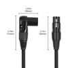 Adjustable Angles Speaker Power Amp XLR Cable 3 Pin Mic Cord