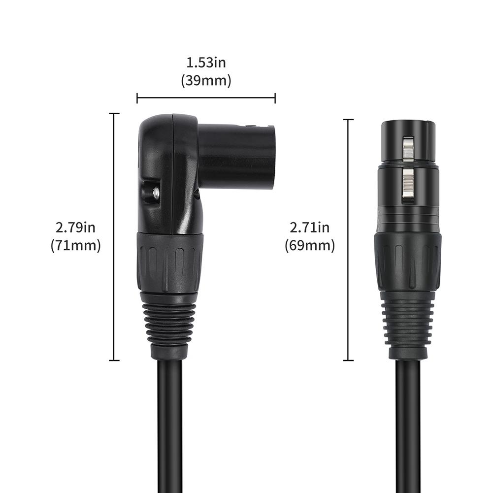 Adjustable Angles Speaker Power Amp XLR Cable 3 Pin Mic Cord