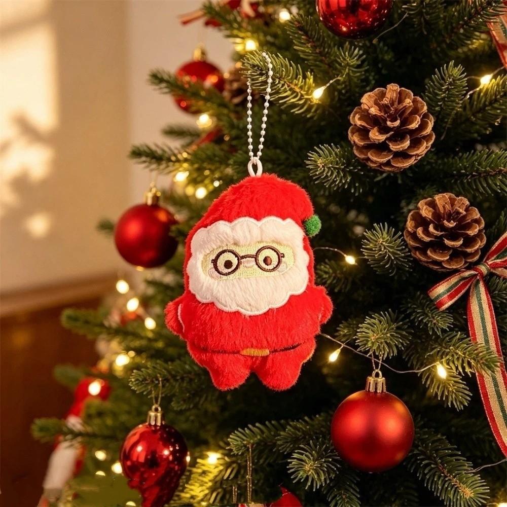 Snowman Christmas Tree Pendant Tree Plush Santa Keychain Christmas Keychain Christmas Party