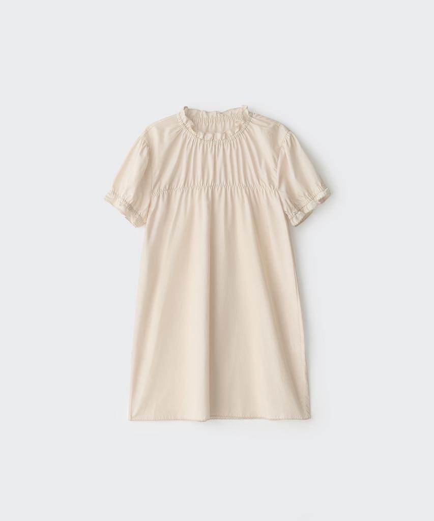 Koseumoseu Pintucked Tunic Dress (Peach)