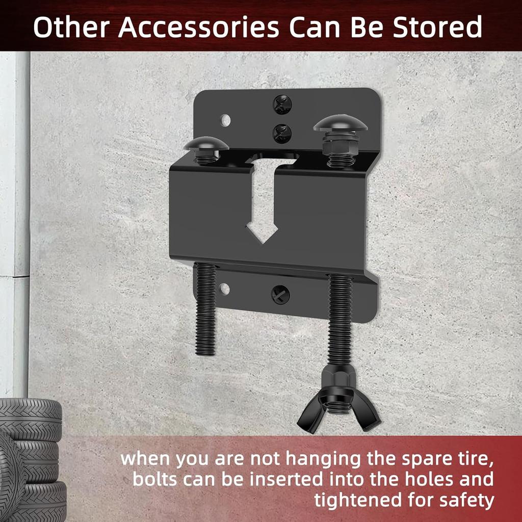 Spare Tire Mounting Bracket Rack For Enclosed Trailers,Spare Tire Holder Mount, Upgraded Spare Wheel Carrier,Cargo Race Box Trailers, Trucks, Vans,