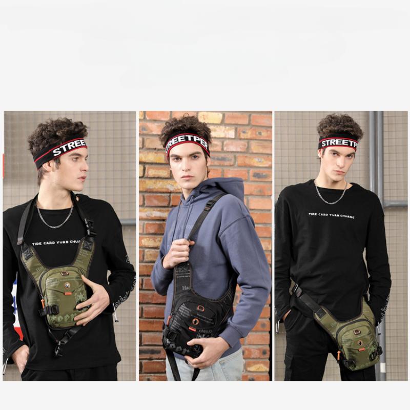 Outdoor Cycling Leg Bag Multifunctional Sports Men's Chest Bag Portable Waist Bag Crossbody Bag Multi-purpose Shoulder Bag Waterproof and Anti-theft