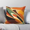 Abstracte Aardse Vormen Vierkante Kussensloop Polyester Linnen Fluweel Patroon Decoratieve Kussensloop Bedkussenhoes Groothandel 45x45
