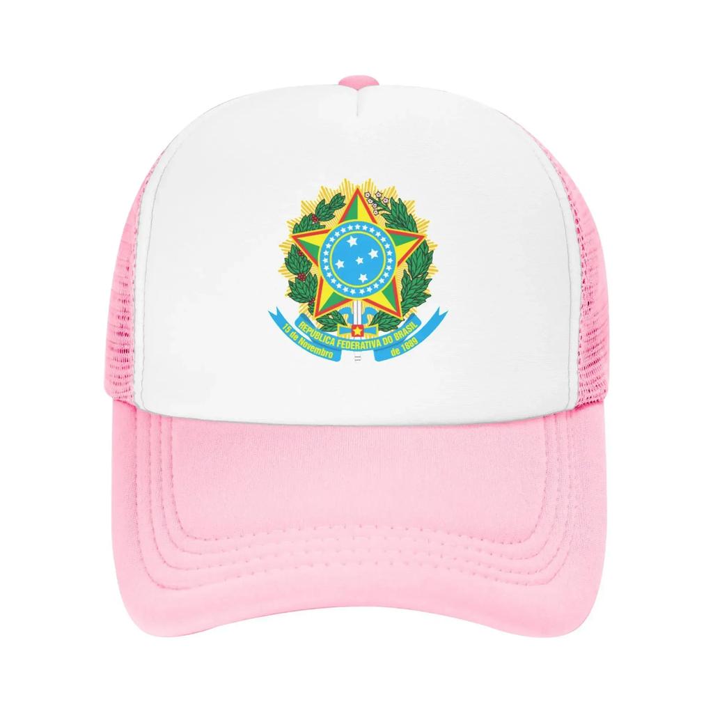 Y2K Brazil Coat of Arms Hiking Mesh Baseball Caps For Mens  Personalized Male Beach Golf Hat Peaked Cap