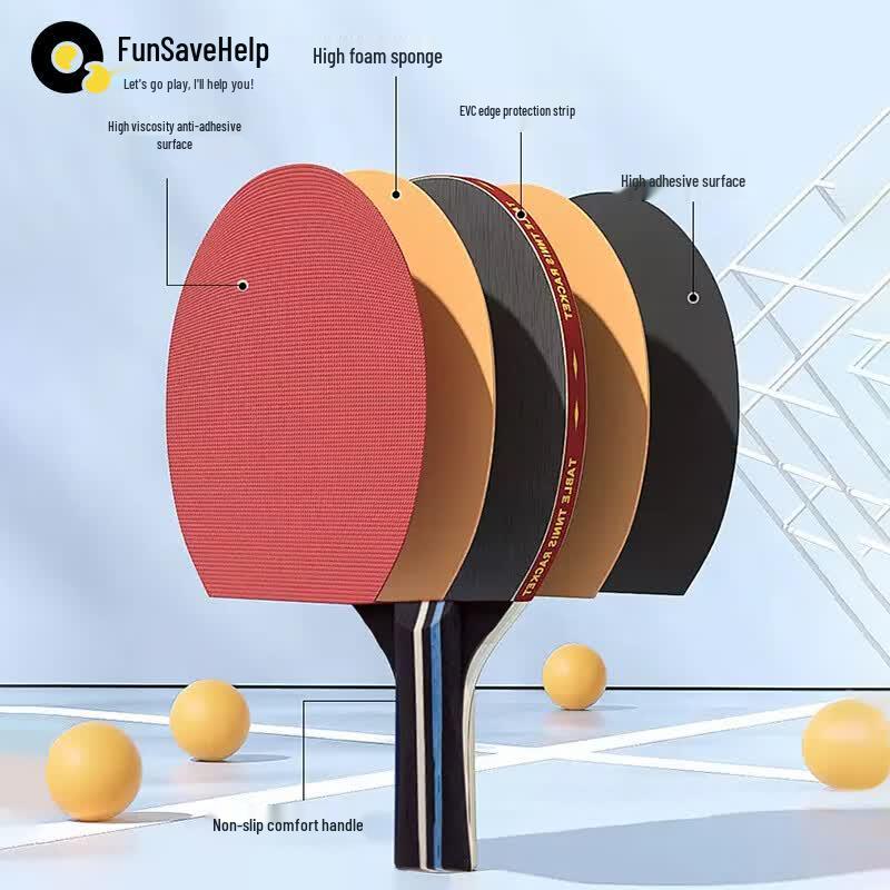 3-Star Table Tennis Racket and Ball Set