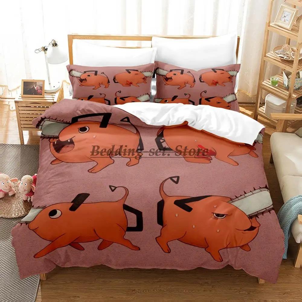 Chainsaw Man Pochita Bedding Set Single Twin Full Queen King Size Bed Set Aldult Kid Bedroom Duvetcover Sets SPY×FAMILY