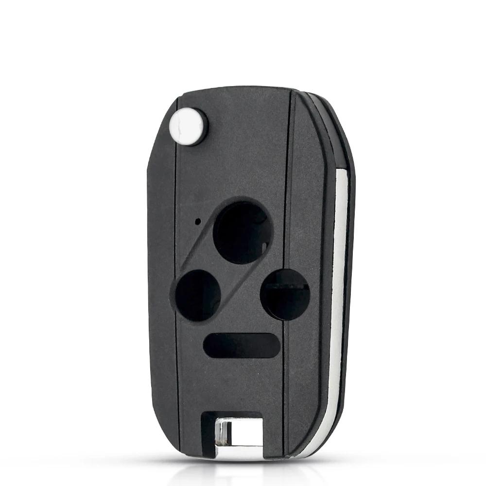 2/3/4Btn Modified Filp Remote Key Shell Fob Case For Honda Fit Crv Civic Insight Ridgeline Hrv Jazz Accord 2003-2013