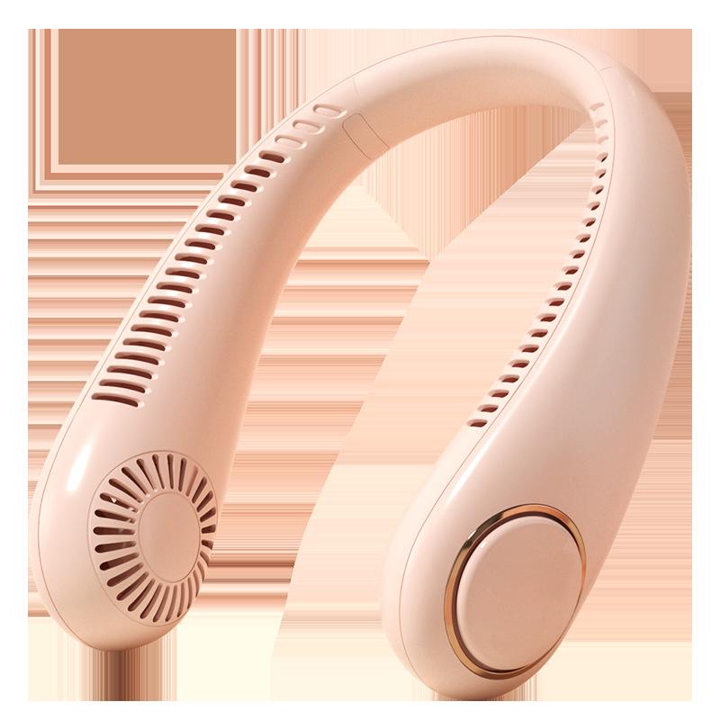 Outdoors Portable Mini Hanging Neck Fan Bladeless Neckband Fan Digital Display Power Air Cooler USB Rechargeable Electric Fans
