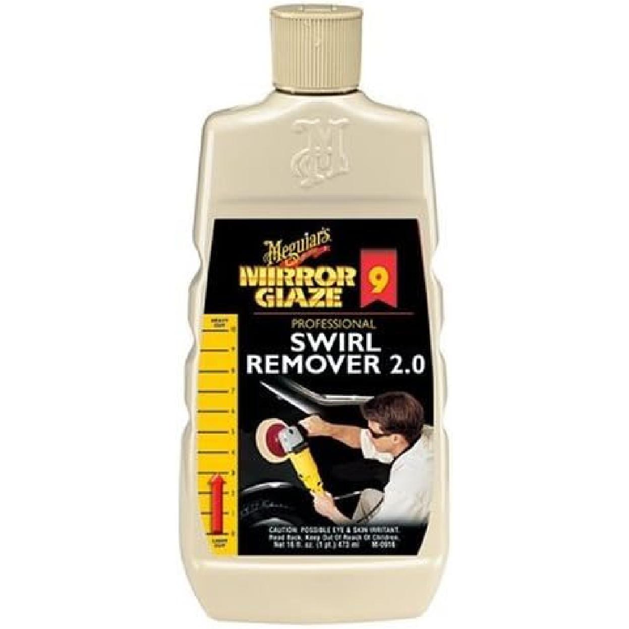 Meguiar s Mirror Glaze Swirl Remover (No.9) Removes Light Scratches Swirl Marks & Mild Defects 16 Fl