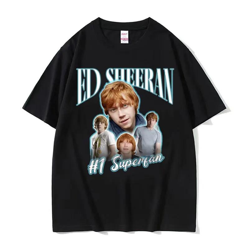 New Mens Clothes Tee Shirt Homme Graphic TShirts Men Tshirt for Men Ropa Hombre Funny Ed Sheeran Number One Superfan Meme S