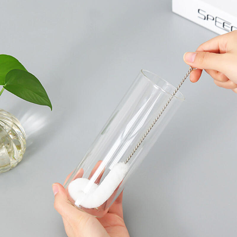 Stainless Steel White Baby Bottle Cup Water Bottle Kitchen Cleaning Brush (2pc)