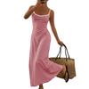 Women's Fashionable Casual Spaghetti-Strap Sexy Backless Fitted Striped Dress