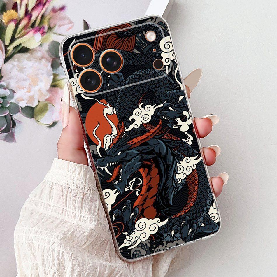 For iPhone 17 Pro Max iPhone17 Air Cool Dragon Tiger Painted Phone Case For iPhone 17Pro 17Air 17ProMax Soft Silicone TPU Cases