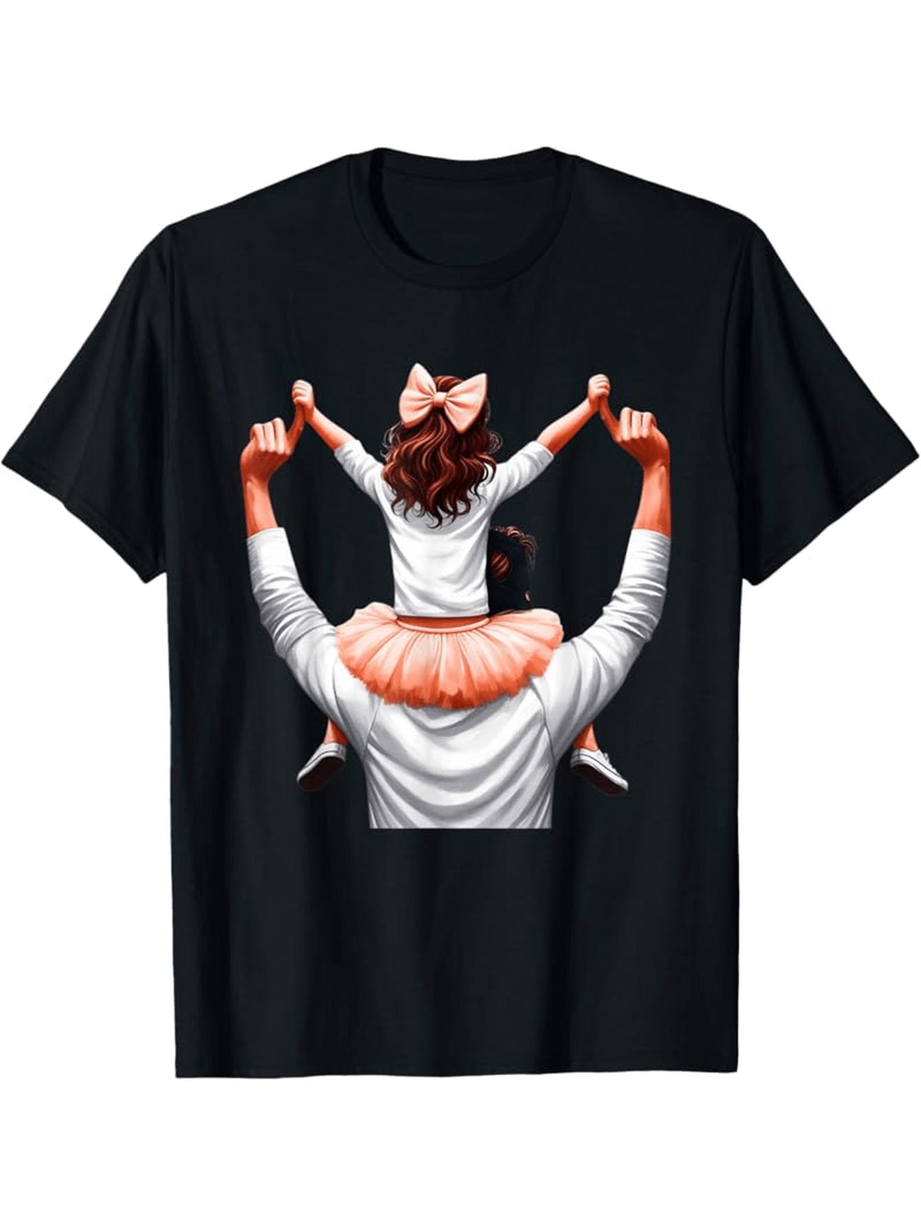 

Father And Daughter Hug T-Shirt Men Father s Day Gift Graphic Tee Summer Fashion Short Sleeve Crew Neck Casual Dad Daughter Tops 5XL різнокольоровий