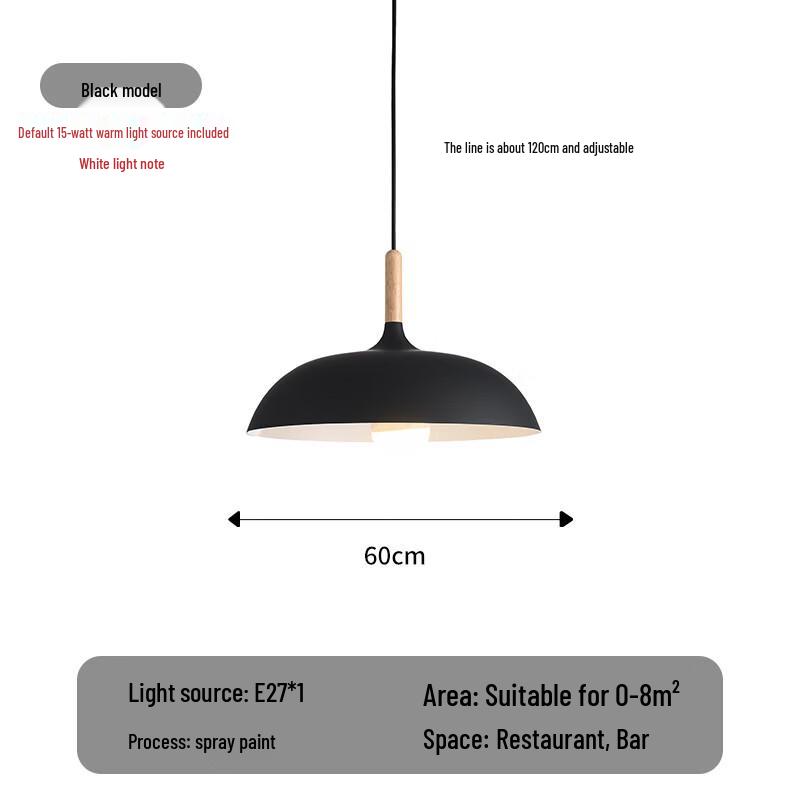 

Oeny Black 60cm Restaurant Pendant Lampshade