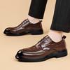 Men's Formal Genuine Leather Derby Shoes - Cowhide, Breathable, Casual, British Style, Wedding Groom Shoes