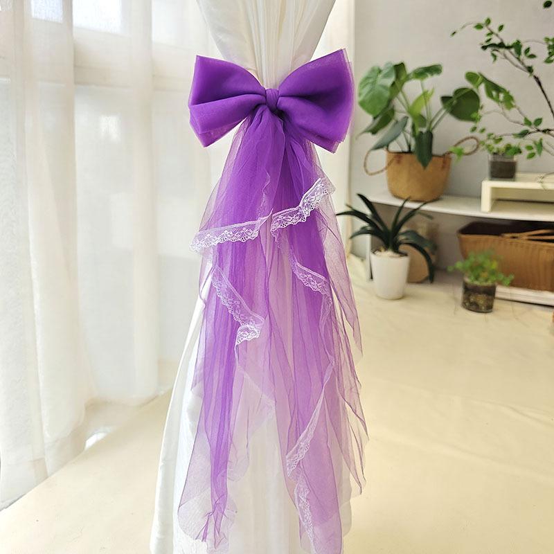 INS Curtain Bow Tiebacks Window Curtains Binding Rope White Window Curtain Strap Bag Decoration Curtain Decor Accessories