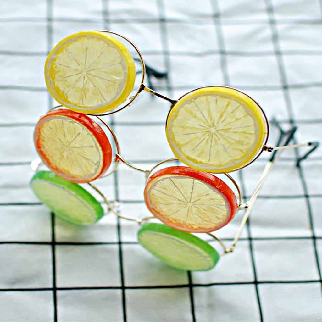 Funny Lemon Shaped Sunglasses Photography Props for Wedding Birthday Party Indoor Outdoor Photo Shoot Decor