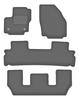 Veloursgraphit-Autofußmatten für: Ford S-MAX MK1 FL 7-Sitzer (2012-2015)