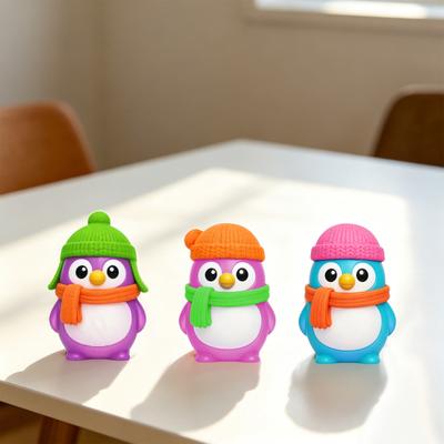 Yousheng Cartoon Penguin Stress Relief Toy Knitted Hat Scarf Penguin Squeeze Toy Anti-anxiety Soft Stress Ball Animal Desk Toy