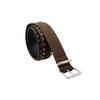 Vintage Pin Buckle Suede Leather Belt Luxury Design Versatile Rivet Waistband Women Maillard Waist Belt Coat Skirt Decoration