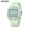 Sanda Colorful Minimalist Student Quartz Watch with 3D Scale and Waterproof Design