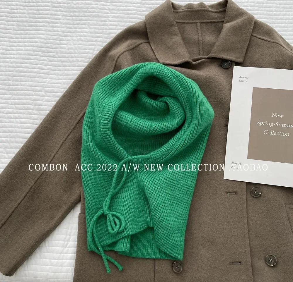 Gestrickte Kapuzenmützen Winter Sturmhaube Hüte Frauen Koreanischen Stil Outdoor Wärmer Kordelzug Hüte Einteiliges Neck Collar Beanie Cap