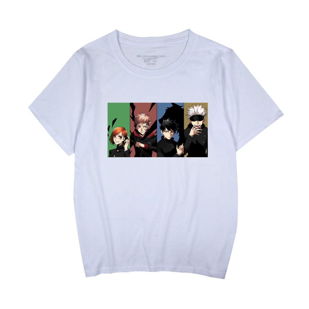 Jujutsu Kaisen Anime T Shirt Men Women Crewneck Short Sleeve Tee Streetwear T-shirt New Cartoon Clothes Tops
