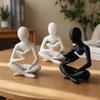 Minimalist Reader Sculpture Ornament Abstract 3D Printed Thinker Statue  Study