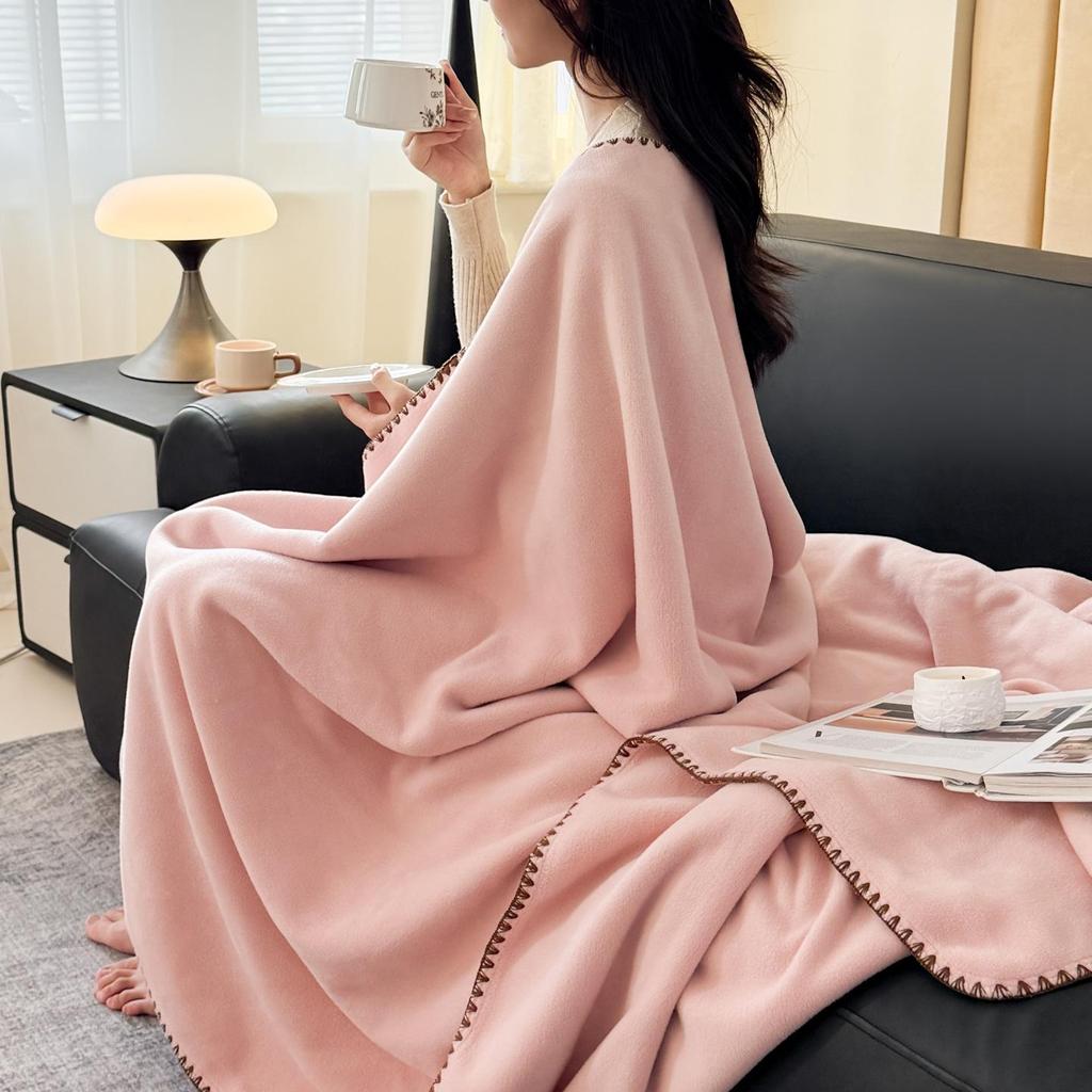 Double-Sided Imitation Cashmere Multi-Functional Thickened Blanket: Office Nap & Sofa Shawl