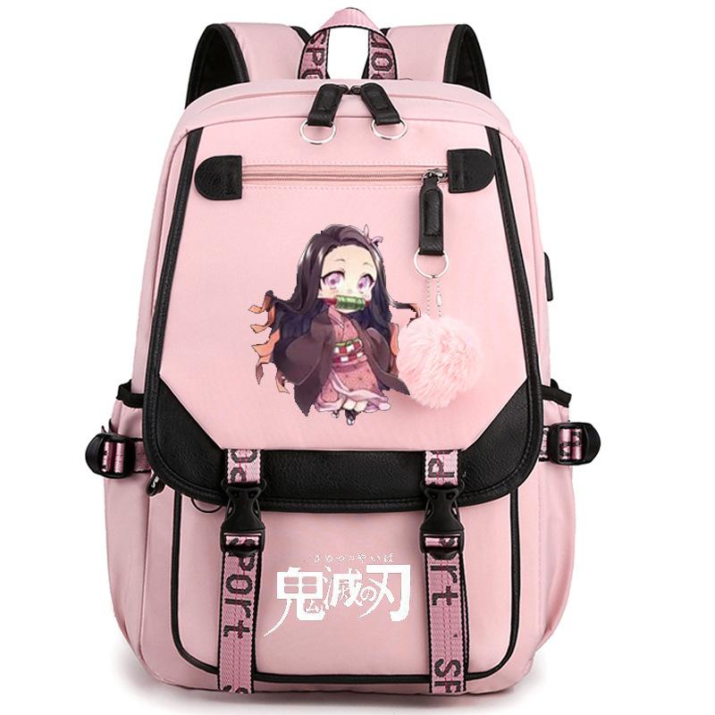 Sun Man Ghost Destroy Peripheral Backpack Large Capacity Teen Student School Bag USB Interface Computer Bag Travel Bag