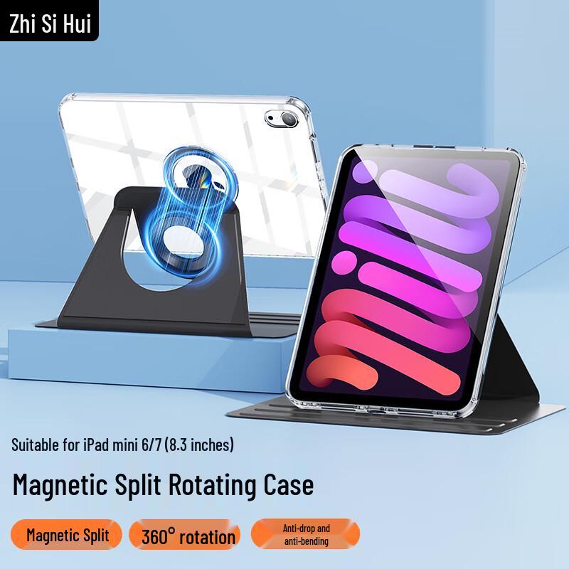 Magnetic Rotating Protective Case for Apple iPad Series iPad Mini 8.3 (6th Gen / A17 Pro)