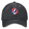 Grateful Rock Music Band Washed Baseball Cap Dead Casual Hip Hop Hats Summer Unisex Teens Outdoor Gym Design Baseball Caps