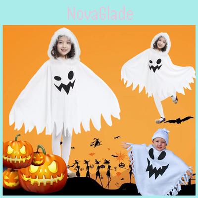 Halloweenowy Duch Płaszcz Peleryna Dla Dzieci Kostiumy Cosplay Impreza Odgrywanie Ról
