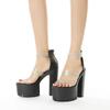Fashion Walking Show Stripper Heels Klare Schuhe Frau Plattformen High Heels Sandalen Frauen Sexy 15cm Heels Schuhe Neue Kristall Schuhe