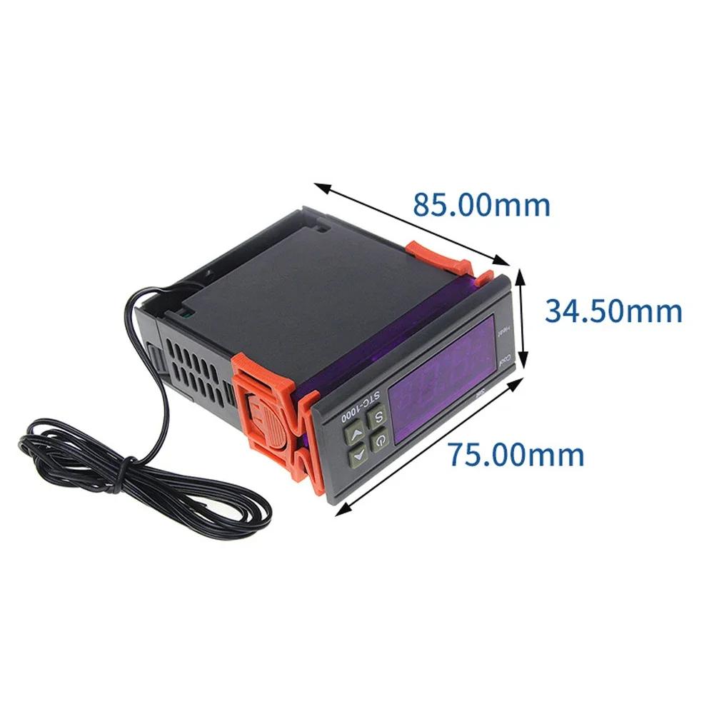 STC-1000 Digital LED Temperature Controller Heating Cooling Centigrade Thermostat 2 Relays Output with NTC Sensor Probe 12v 24v