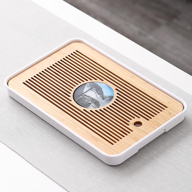

Japanese Style Melamine Bamboo Dry Tea Tray