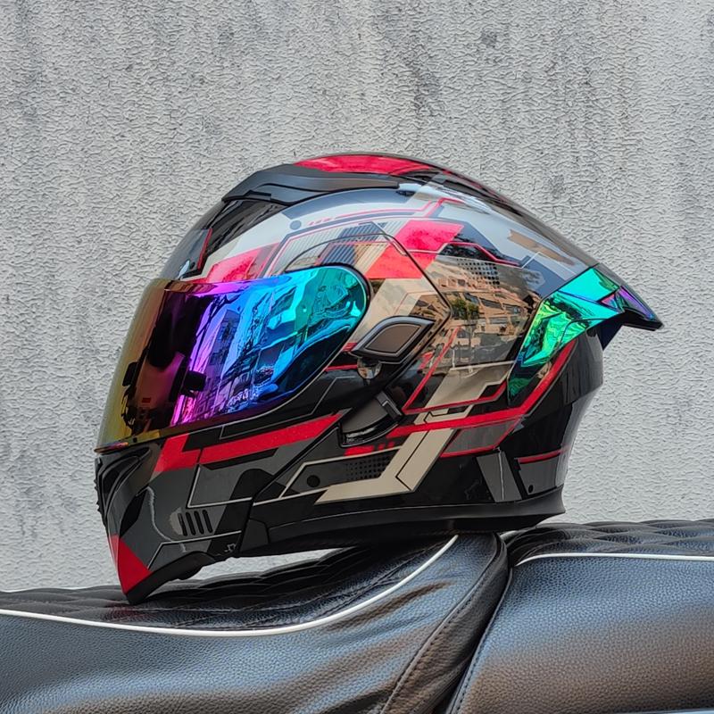ORZ Motorcycle helmets Double Visors Modular Flip Up helmet DOT approved Full face casque moto racing Motocross helmet DOT