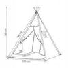 Tipi-Zelt für Kinder aus Baumwolle SPRINGOS - Schwarz - 160x120x100 cm - 2 Kissen inklusive