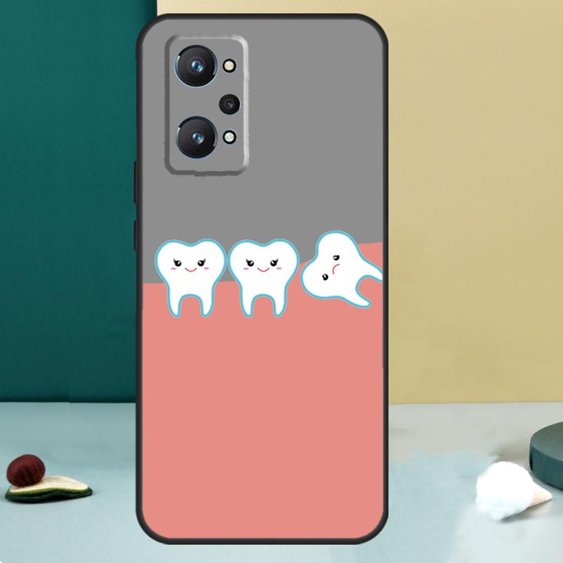 Cartoon Dentist Dental Crowned Teeth For Realme 14 13 Pro Plus 10 11 12 GT 5 6 6T GT7 Pro C61 C55 C53 C51 C21Y C25S C75 C67 Case