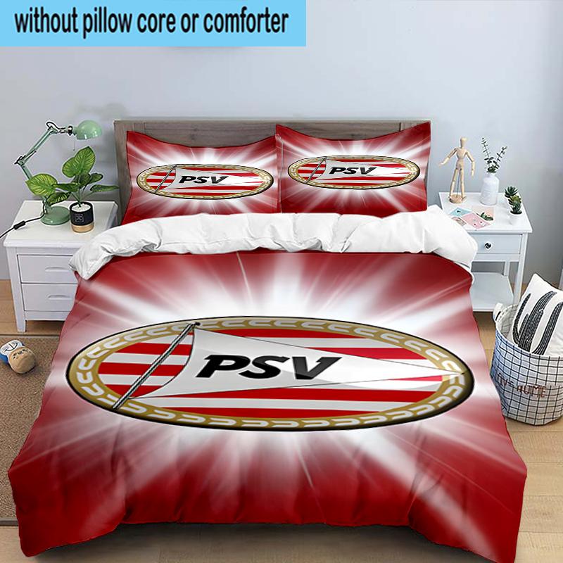 Psv Eindhoven Crest 3PCS Bedding Set 2D Printing (Includes 1 Duvet Cover + 2 Pillowcases Coreless), Bedroom decor,Fan Gift