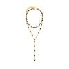 Accessories, Temperament Business Double-layer Necklace, Simple Imitation Crystal Handmade Chain Fringed Necklace Women