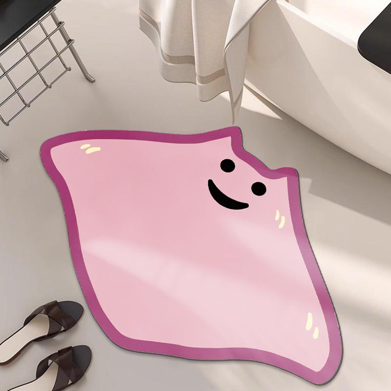 Creative Cartoon Special-Shaped Floor Mat Bathroom Water-Absorbing Quick-Drying Floor Mat Toilet Dirt-Resistant And Easy-To-Take-Care Floor Mat