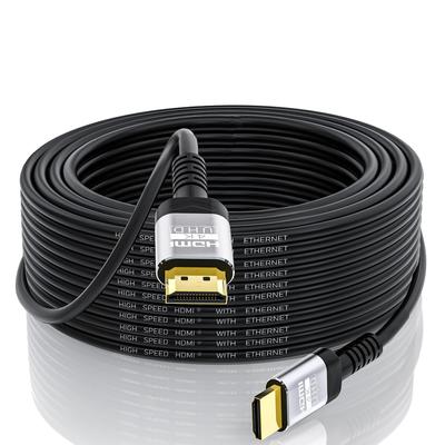 HDMI-Kabel, 15 m, 4K, 60 Hz, High Speed HDMI-Kabel, 4K, 2K, 3D, Ethernet, ARC Return, kompatibel mit UHD 2.0 (Standard) & 1080p/2160p HDCP2.2 (Audiokanal),