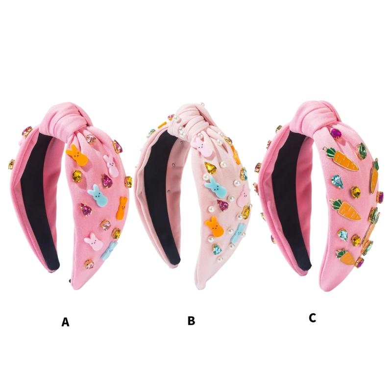 Luxurious Blingbling Headband Eye-catching Headwear Easter Party Photo Props Women Headwear Cosplay Accessories